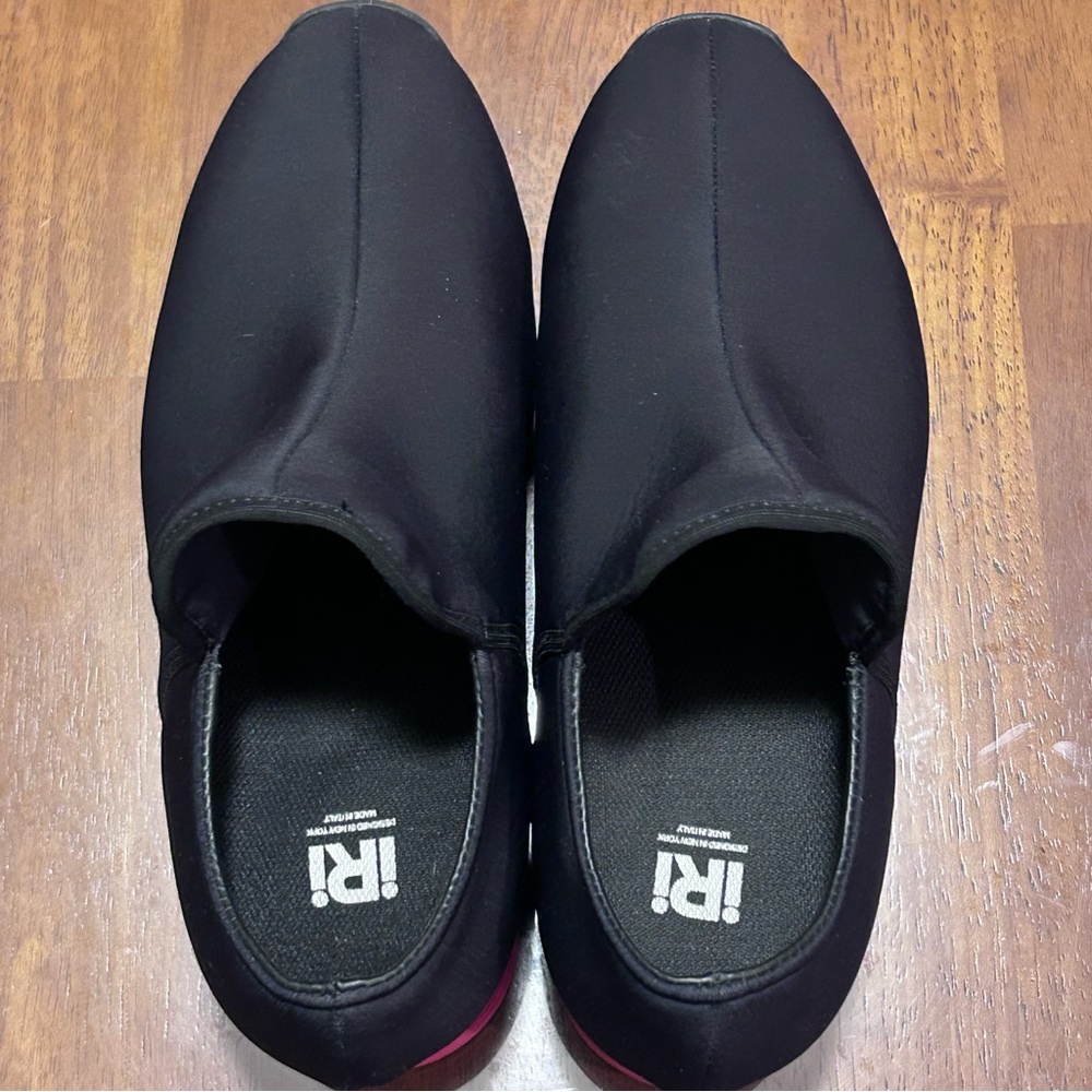 iRi NYC Black White Platform Slip On Athletic Comfort Shoes Women's EU 39 US 8.5 - Picture 14 of 14
